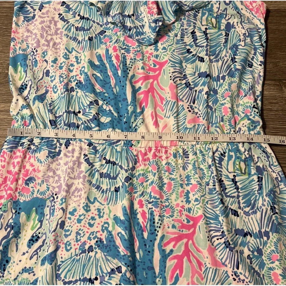 Lilly Pulitzer Alessa Sink or Swim Elastic Waist Skort Romper Size Medium - Picture 10 of 13